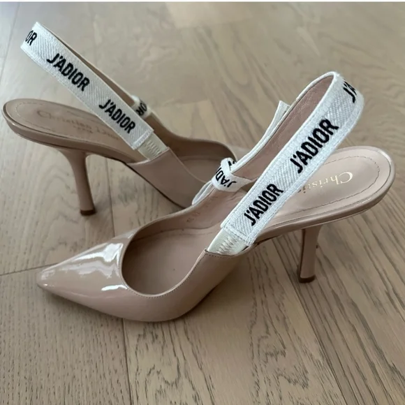 Dior Women's Tan Slingback Heels Size 38 - Picture 3 of 7